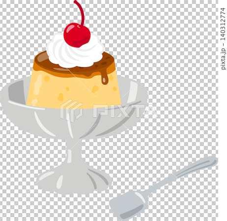 Pudding served in a metal cup Pudding served in a metal cup 140312774