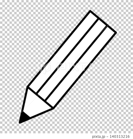 鉛筆のシンプルなアイコンイラスト001 140313216