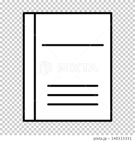 ノートのシンプルなアイコンイラスト001 ノートのシンプルなアイコンイラスト001 140313331