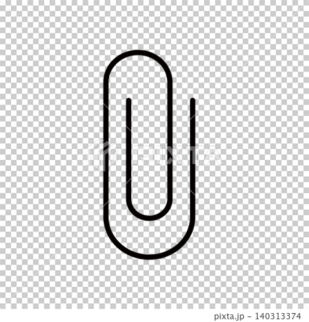 Simple icon illustration of a clip 001 Simple icon illustration of a clip 001 140313374