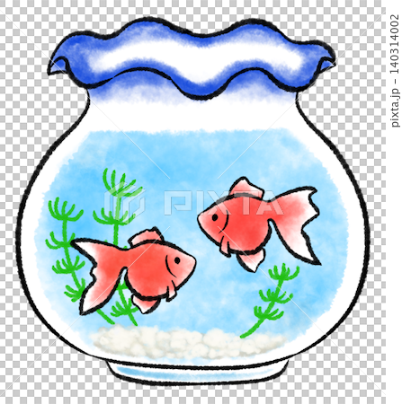 一幅水彩風格的插圖,描繪了兩條紅色金魚在金魚缸裡遊動的場景。 一幅水彩風格的插圖,描繪了兩條紅色金魚在金魚缸裡遊動的場景。 140314002