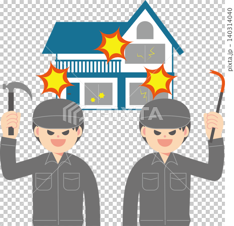 Bad men in work clothes attack a house 140314040