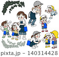 夏、暑さの中、大人と一緒に楽しく安全に遊ぶ子供達 夏、暑さの中、大人と一緒に楽しく安全に遊ぶ子供達 140314428
