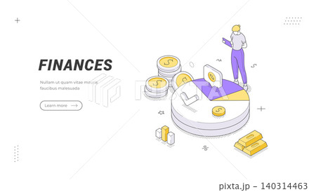 Financial Management And Investment Data Analysis Concept Isometric Banner Vector Illustration Template Financial Management And Investment Data Analysis Concept Isometric Banner Vector Illustration Template 140314463