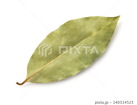 Bay leaf isolated on a white. Top view Bay leaf isolated on a white. Top view 140314525