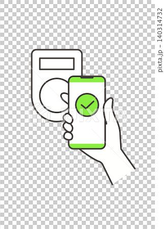 スマホを決済端末にかざして支払う手(タッチ決済・非接触・キャッシュレス・ベクター素材) スマホを決済端末にかざして支払う手(タッチ決済・非接触・キャッシュレス・ベクター素材) 140314732