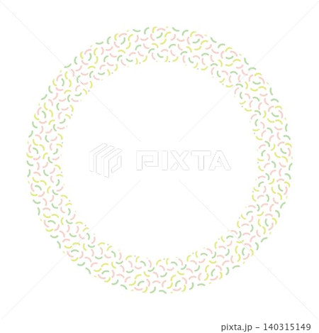 Pastel Mosaic Circle Border Vector Illustration Decorative Round Frame Pastel Mosaic Circle Border Vector Illustration Decorative Round Frame 140315149