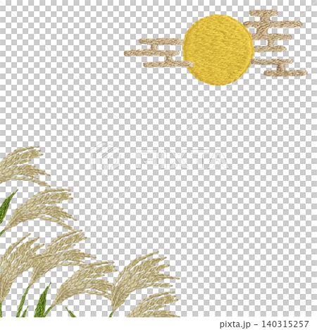 【蒲葦草與月亮相框】手工刺繡插畫材質 【蒲葦草與月亮相框】手工刺繡插畫材質 140315257
