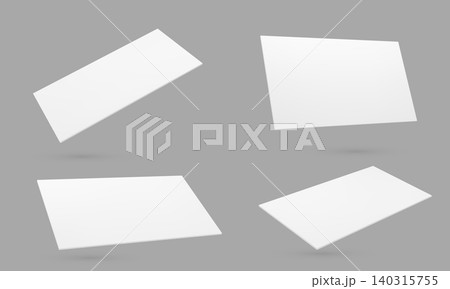 3d realistic blank business cards floating in air 3d realistic blank business cards floating in air 140315755