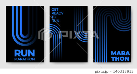 Sport poster template with run track lanes 140315913