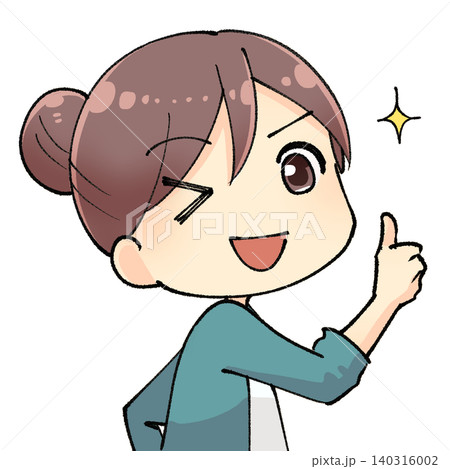 バッチリな女性イラストナビゲーター 140316002