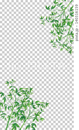 Watercolor-style bamboo frame, vertical (9:16 aspect ratio) Watercolor-style bamboo frame, vertical (9:16 aspect ratio) 140316159