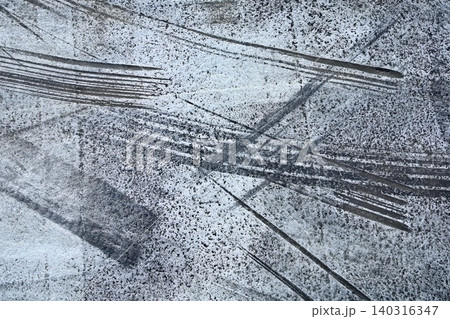 Skid Mark Lines Abstract Grey 140316347
