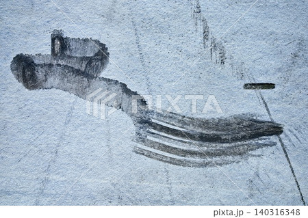 Skid Marks Abstract Grey 140316348