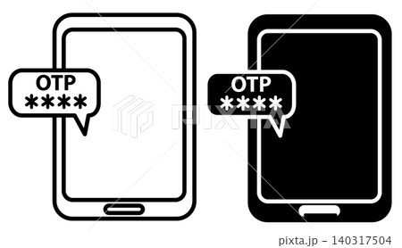 Otp sms password icon. Otp sign. Smartphone text message symbol. Mobile notification logo. flat style. Otp sms password icon. Otp sign. Smartphone text message symbol. Mobile notification logo. flat style. 140317504