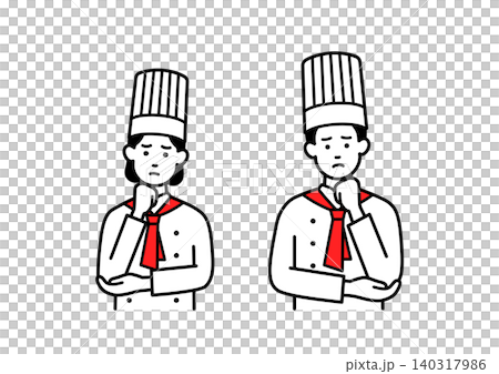 Troubled pastry chefs (male and female) Troubled pastry chefs (male and female) 140317986