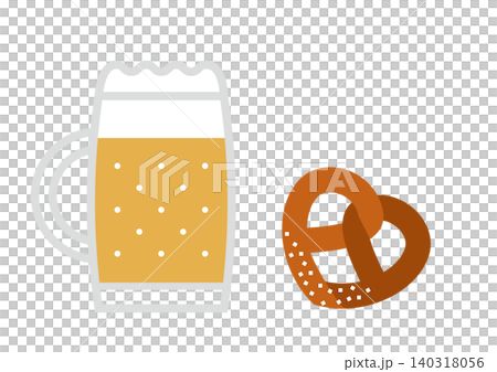 Beer and pretzel snack set Beer and pretzel snack set 140318056