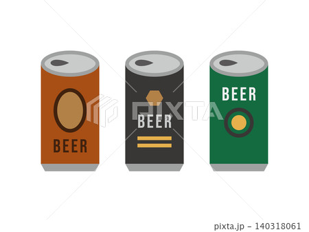 クラフトビール缶のセットイラスト クラフトビール缶のセットイラスト 140318061