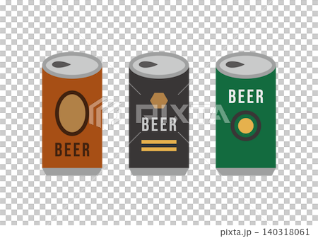 クラフトビール缶のセットイラスト クラフトビール缶のセットイラスト 140318061