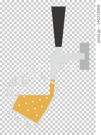 ビールサーバーからジョッキにビールを注ぐイラスト 140318066