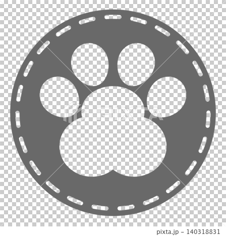 ベクターにくきゅうアイコン　サークルデザイン 140318831