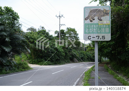 沖縄県_西表島_イリオモテヤマネコ注意喚起 140318874