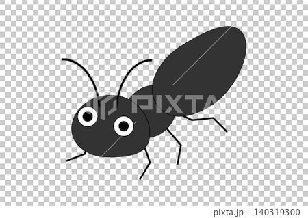 A cute illustration of a black ant A cute illustration of a black ant 140319300