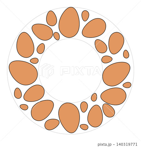 Egg circle round frame. Egg template hand drawn illustration. Vector colored graphic line art. design for banner, poster, card, paper. Holiday print. for cooking, condiment and culinary ingredient Egg circle round frame. Egg template hand drawn illustration. Vector colored graphic line art. design for banner, poster, card, paper. Holiday print. for cooking, condiment and culinary ingredient 140319771