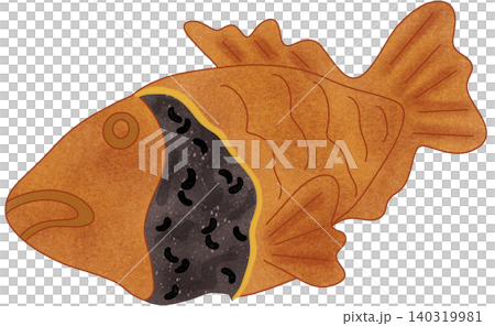 black bean taiyaki illustration black bean taiyaki illustration 140319981