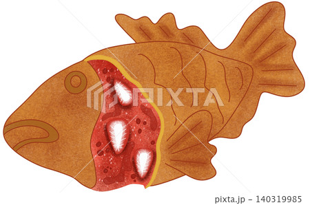 strawberry taiyaki illustration strawberry taiyaki illustration 140319985