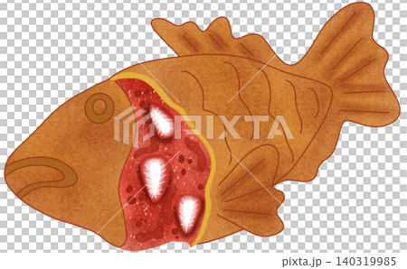 strawberry taiyaki illustration strawberry taiyaki illustration 140319985