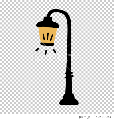 Street lamp in simple flat vector style for urban illustration and design Street lamp in simple flat vector style for urban illustration and design 140320063