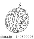 Watermelon in doodle style.  140320096