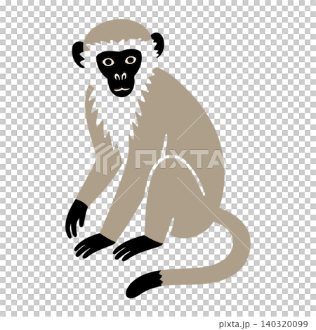 Monkey illustration in flat vector style for wildlife and animal designs Monkey illustration in flat vector style for wildlife and animal designs 140320099