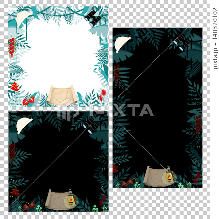 Jungle Exploration: A set of three frames for daytime and nighttime. Jungle Exploration: A set of three frames for daytime and nighttime. 140320102