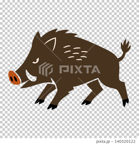 Running boar cartoon vector illustration for wildlife poster and educational material Running boar cartoon vector illustration for wildlife poster and educational material 140320122
