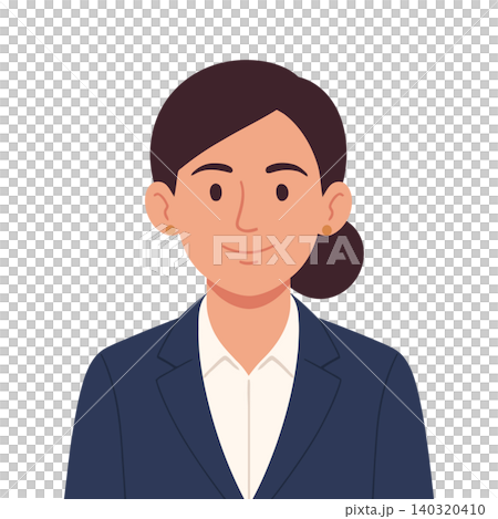 Business woman in blue suit and white shirt cartoon vector illustration Business woman in blue suit and white shirt cartoon vector illustration 140320410