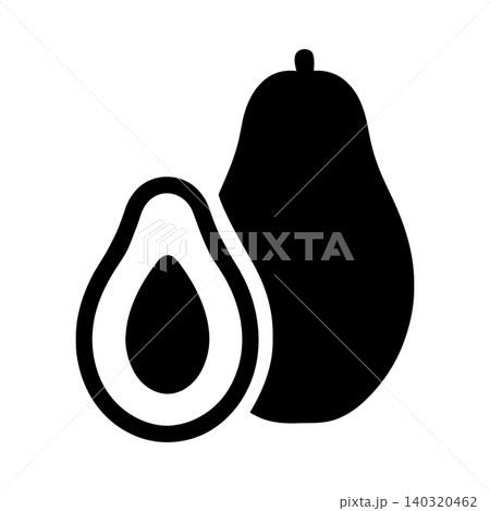 Avocado flat vector illustration for food branding and packaging Avocado flat vector illustration for food branding and packaging 140320462