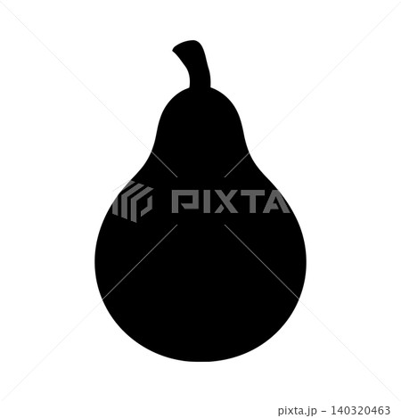 Pear silhouette illustration for food and fruit design Pear silhouette illustration for food and fruit design 140320463