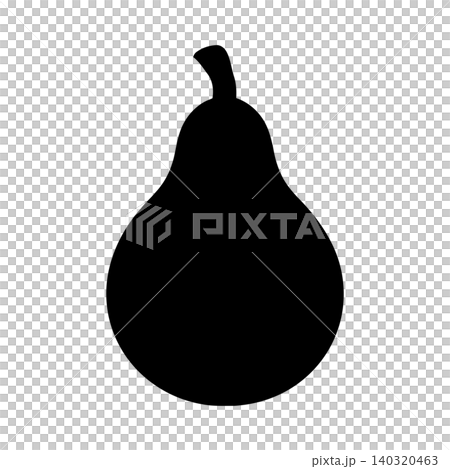 Pear silhouette illustration for food and fruit design Pear silhouette illustration for food and fruit design 140320463