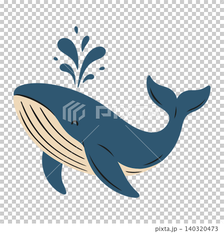 Whale mascot in flat vector style for ocean conservation branding Whale mascot in flat vector style for ocean conservation branding 140320473