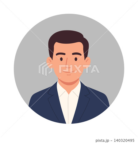 Businessman portrait in flat vector style for corporate profile 140320495