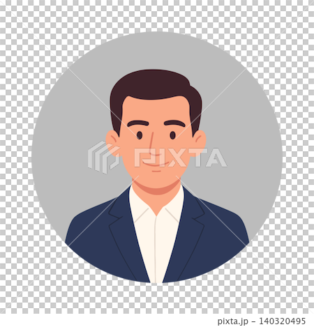Businessman portrait in flat vector style for corporate profile 140320495