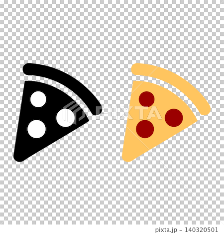 Pizza slices flat vector illustration for food icons and branding Pizza slices flat vector illustration for food icons and branding 140320501