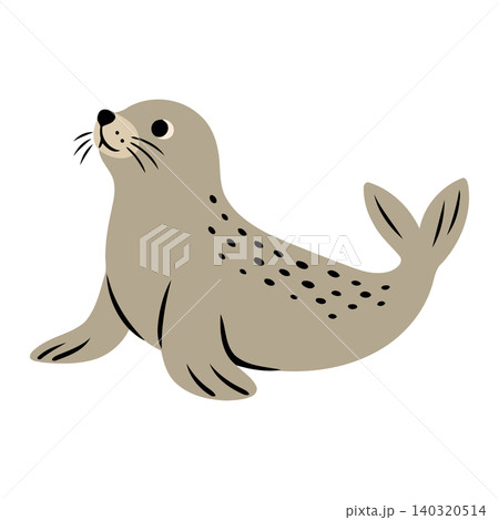 Seal mascot in flat vector style for wildlife illustration and educational material Seal mascot in flat vector style for wildlife illustration and educational material 140320514