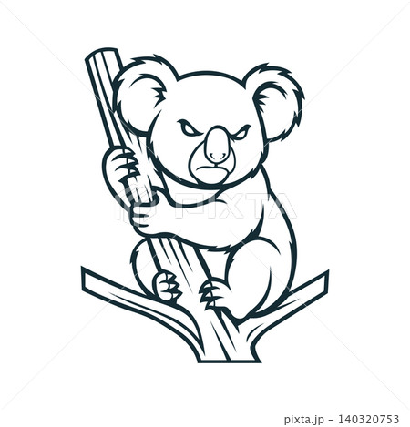 koala mascot logo illustration vector design template simple and clean koala mascot logo illustration vector design template simple and clean 140320753
