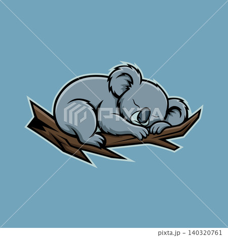 koala mascot logo illustration vector design template simple and clean 140320761