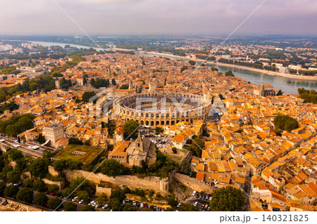 Aerial townscape of Arles Aerial townscape of Arles 140321825