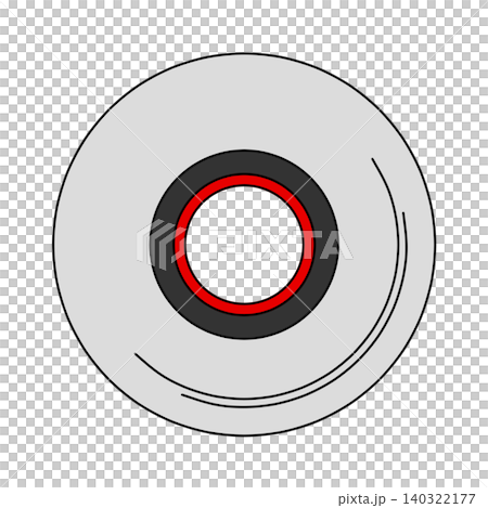 Red cellophane tape, front view, transparent background, flat icon illustration Red cellophane tape, front view, transparent background, flat icon illustration 140322177