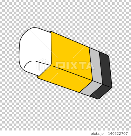 Eraser, yellow, currently in use. Eraser, yellow, currently in use. 140322707